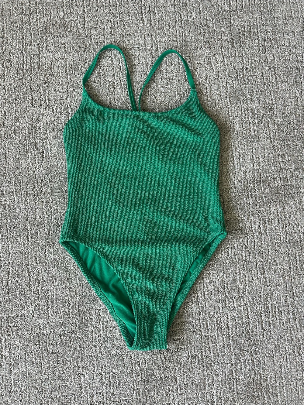 Shade & Shore Emerald Green Textured One-Piece